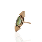 Gemstone studs & EDGES earring jacket set - Boutee