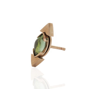 Gemstone studs & EDGES earring jacket set - Boutee
