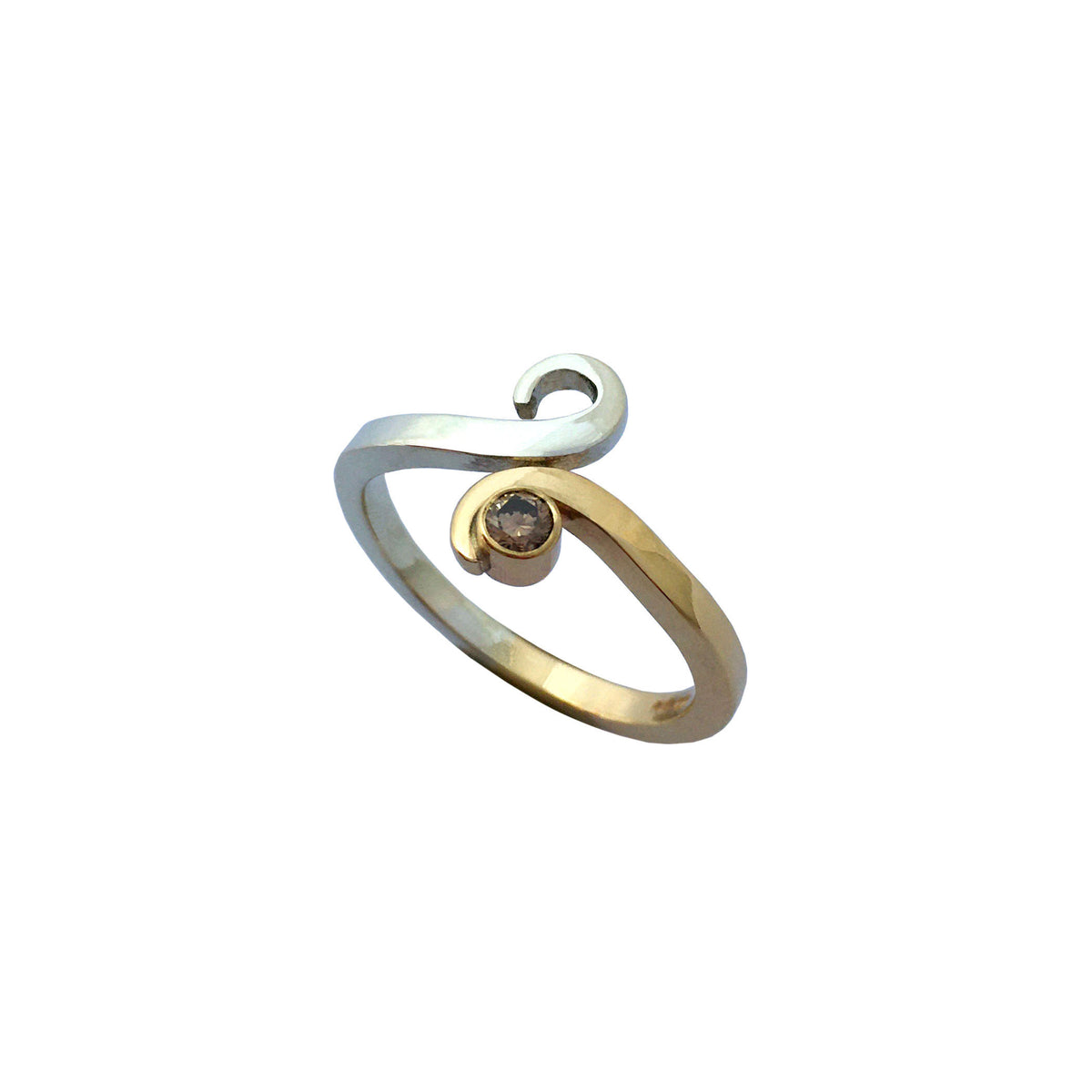 Coastal Diamond Two-Tone Ring - Boutee