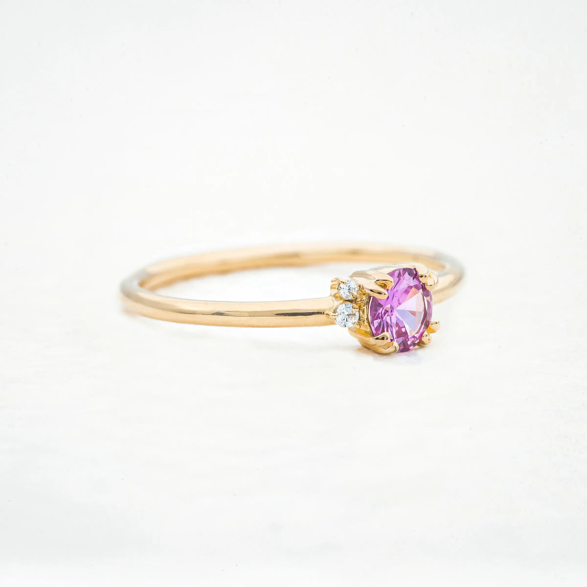 Day Lily Ring, Pink Sapphire. - Boutee
