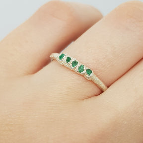 Multi Raw Emerald Ring - Boutee