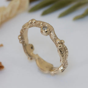 Diamond Wood Nymph Leaf Ring - Boutee