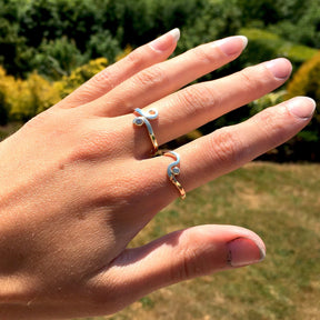 Coastal Diamond Two-Tone Ring - Boutee