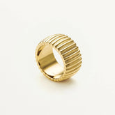 Neo Concrete Movement Ring – Gold Vermeil - Boutee