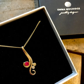 Sea Spray Ruby & Diamond Necklace - Boutee