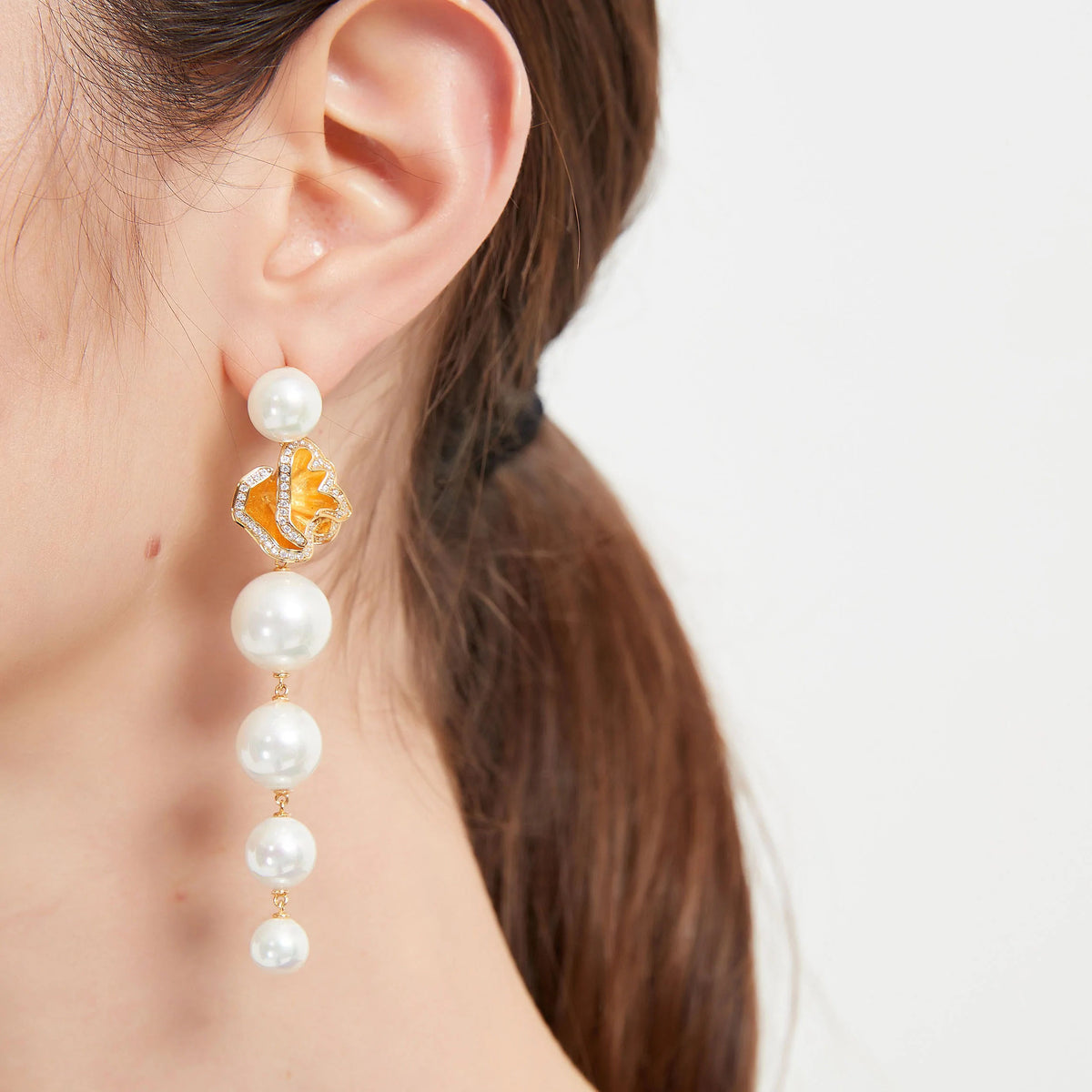 Quintessence String Pearl Earrings - Pearl Top - Boutee