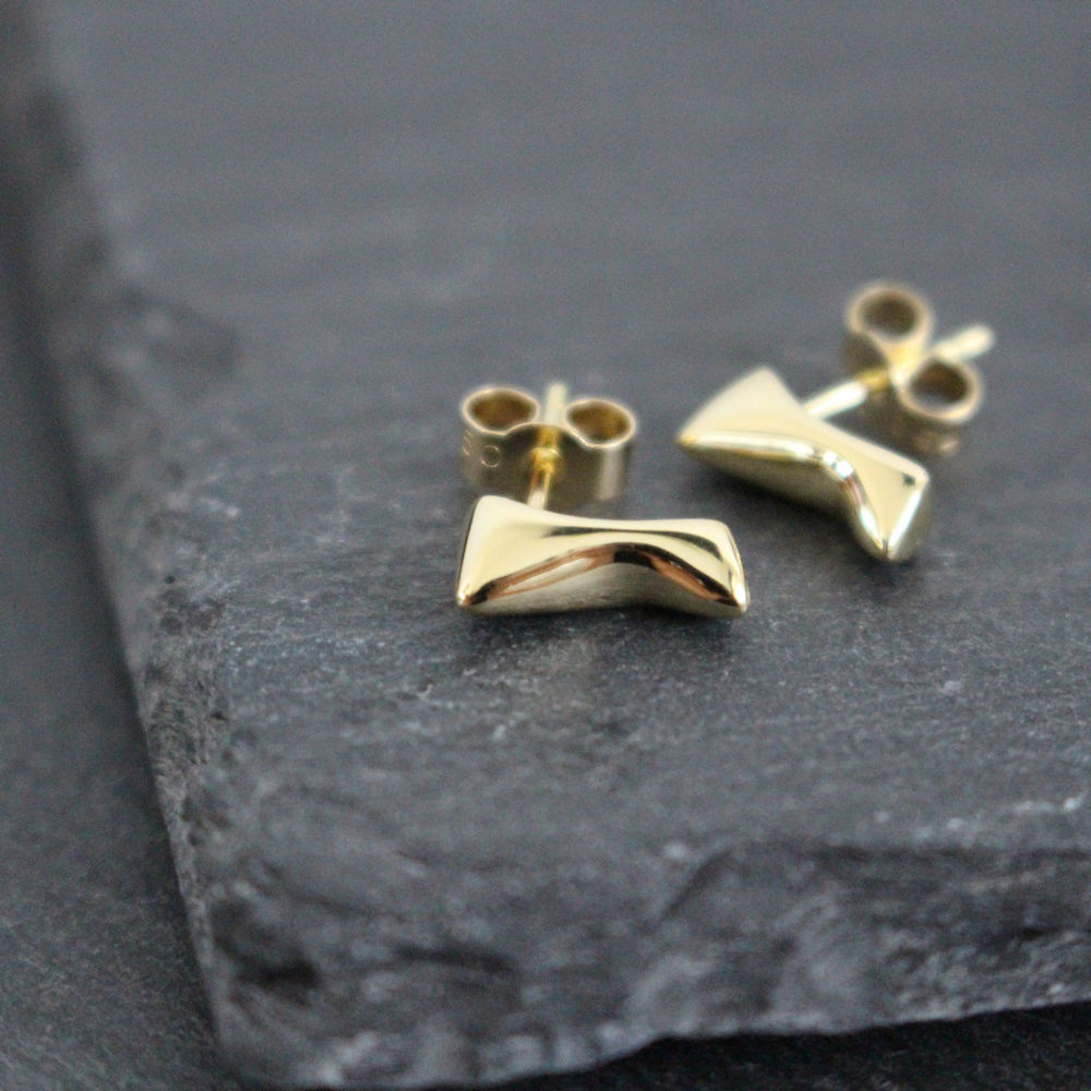 18ct Fairtrade Gold Meteor Stud Earrings - Boutee