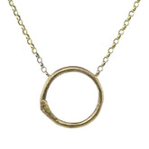 9ct Gold Bamboo Hoop Necklace - Boutee