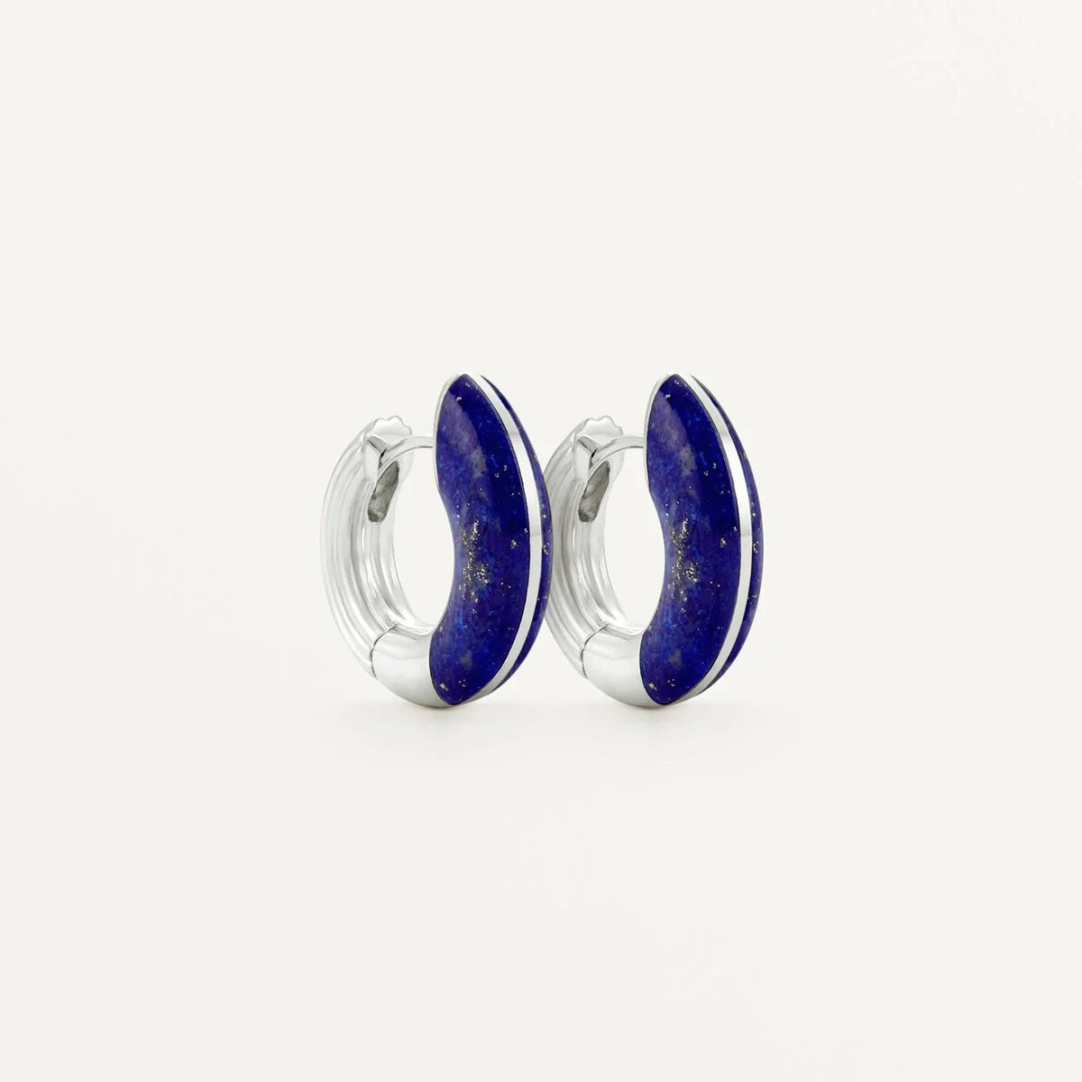 Locus Solus Hoops – Lapis Lazuli & Sterling Silver - Boutee