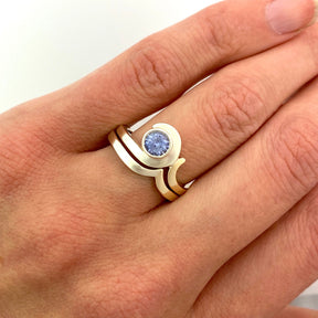 Eternal Wave Sapphire Two-Tone Ring - Boutee