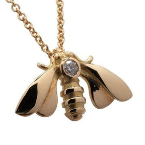18ct Gold Pink Diamond Moth Necklace - Boutee