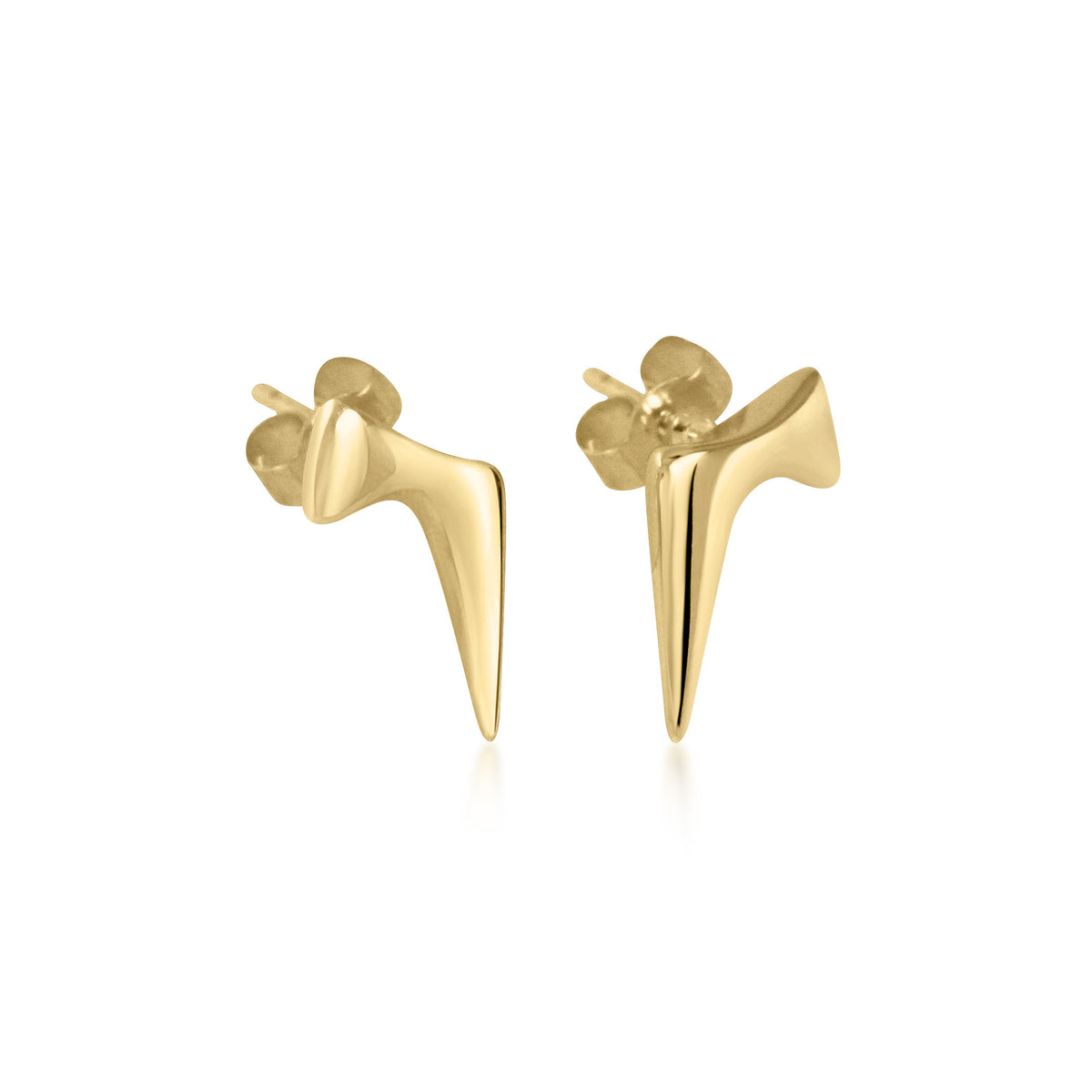 18ct Fairtrade Yellow Gold Comet Stud Earrings - Boutee