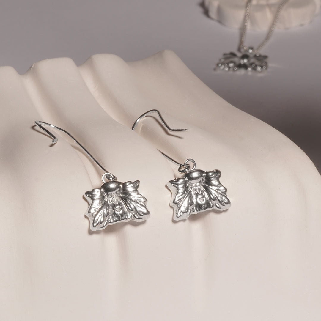 Siena drop earrings in recycled silver - Boutee