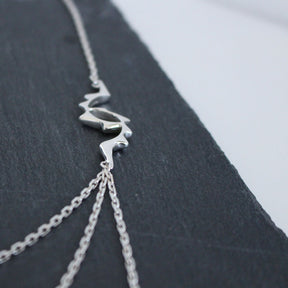 Sterling Silver Asymmetrical Constellation Necklace - Boutee