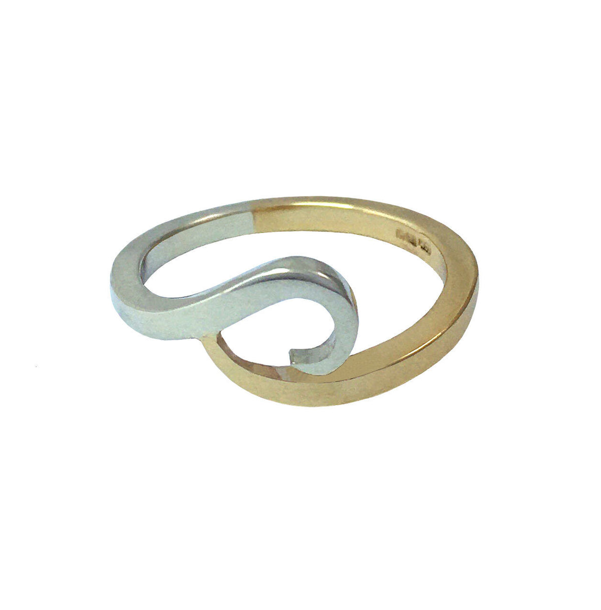Wave Crest Two-Tone Ring - Boutee