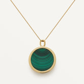 Nouveau Réalisme Necklace - Malachite & Gold Vermeil - Boutee