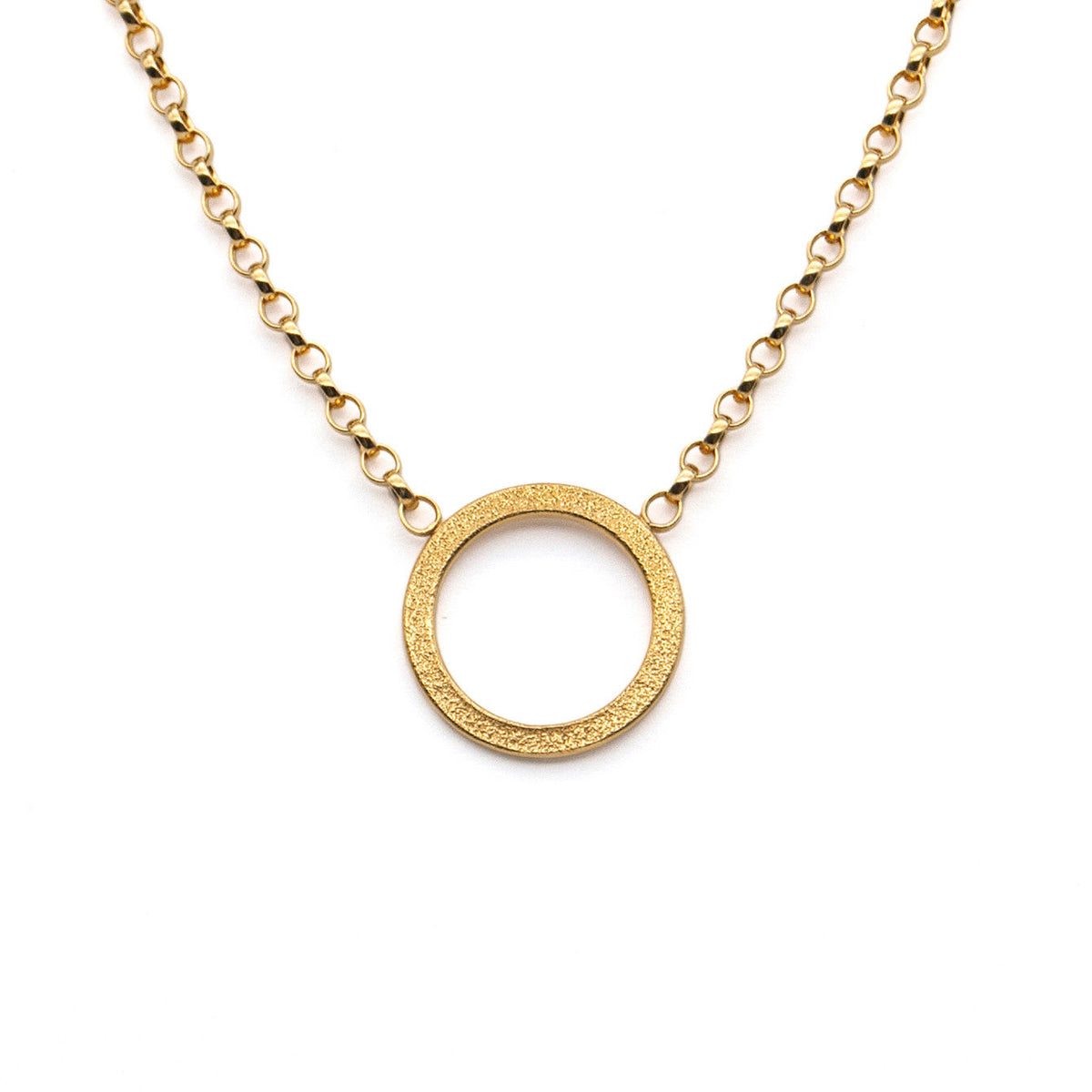 Ellipse Halo Washer Necklace - Boutee