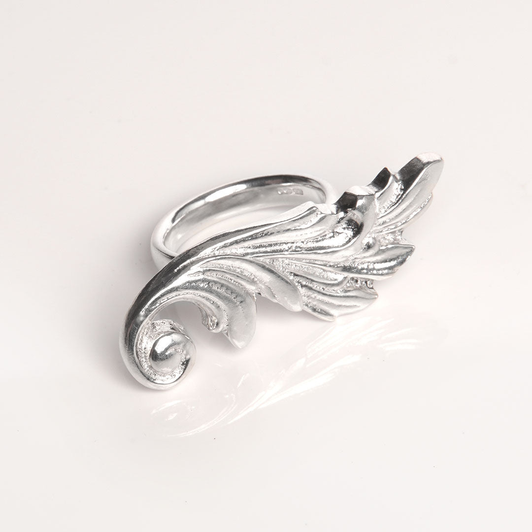 Large Florence ring in recycled silver - Boutee