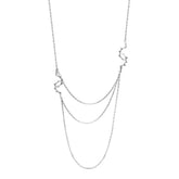 Sterling Silver Asymmetrical Constellation Necklace - Boutee