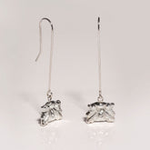 Siena drop earrings in recycled silver - Boutee