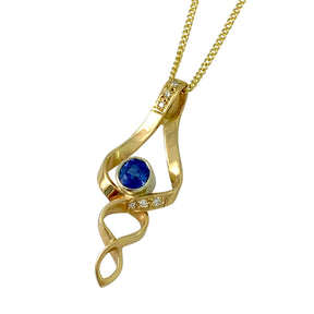 Eternal Wave Sapphire & Diamond Necklace - Boutee