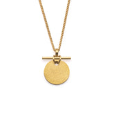 Gold Shimmer T-Bar Pendant Necklace - Boutee