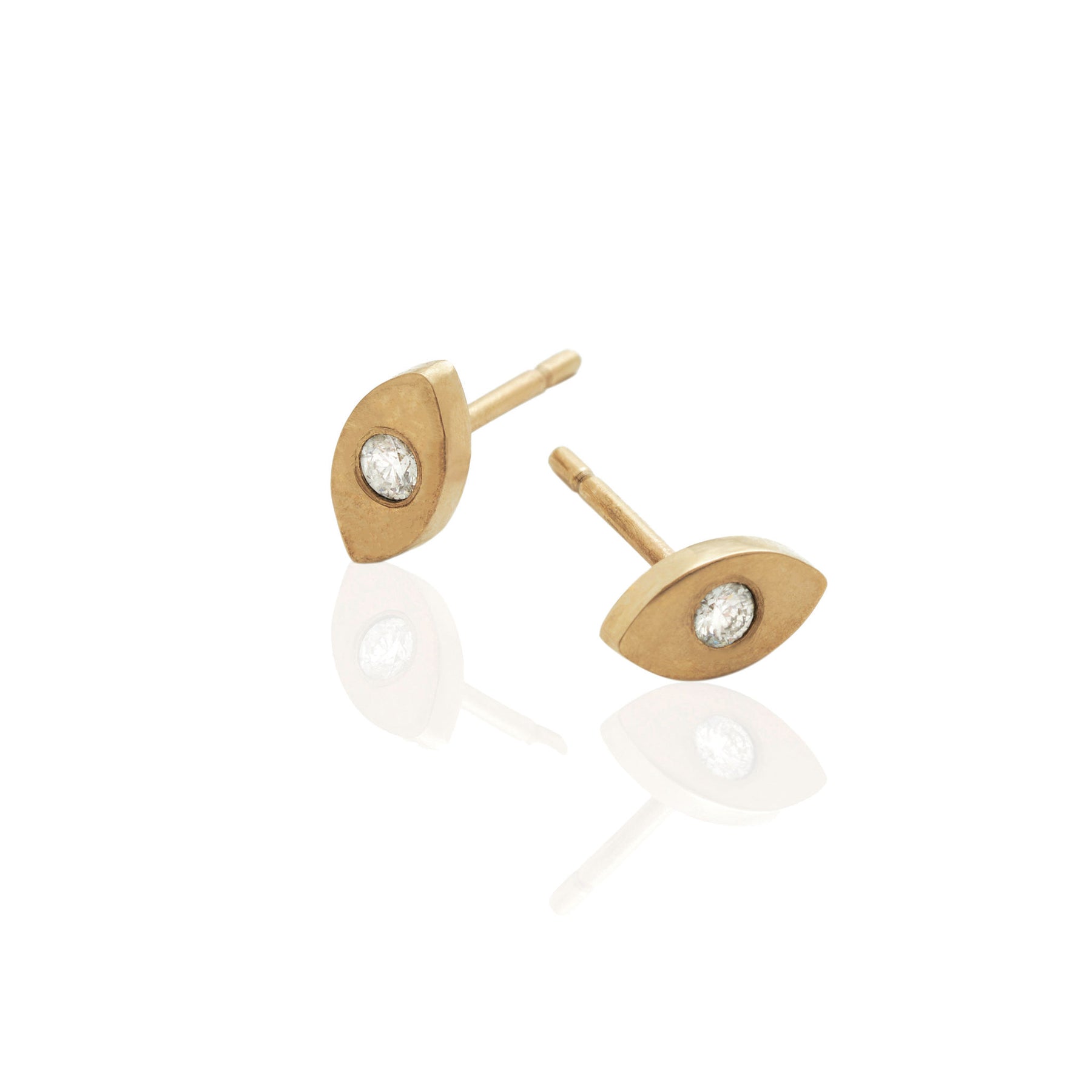 Diamond 9ct Gold earring Stud - Single - Boutee