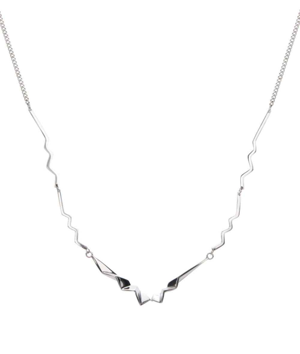 Fracture Silver Necklace - Boutee