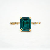 Enchanted Forest Ring, Emerald Cut Topaz - Boutee