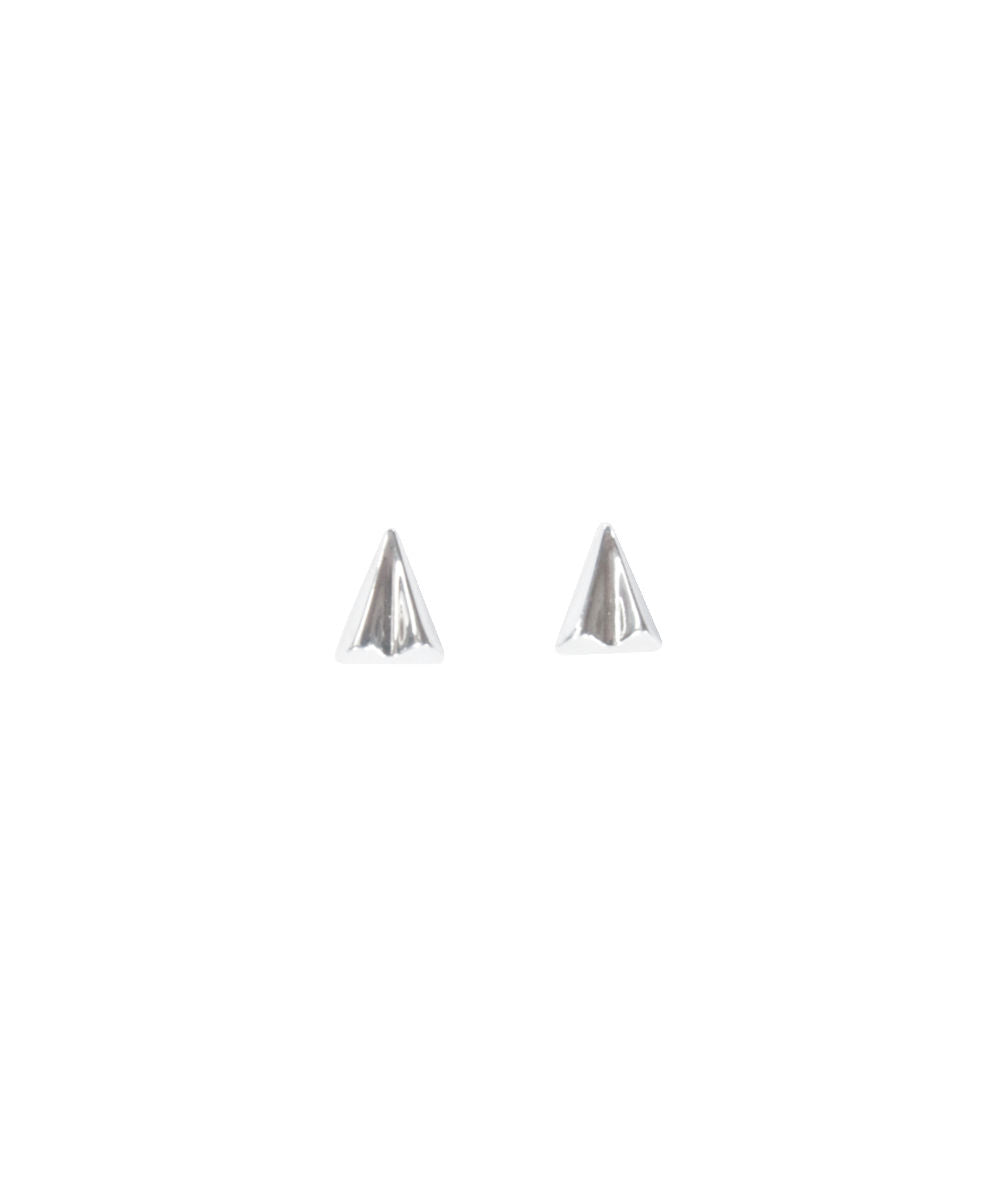Valley Silver Triangle Stud Earrings - Boutee