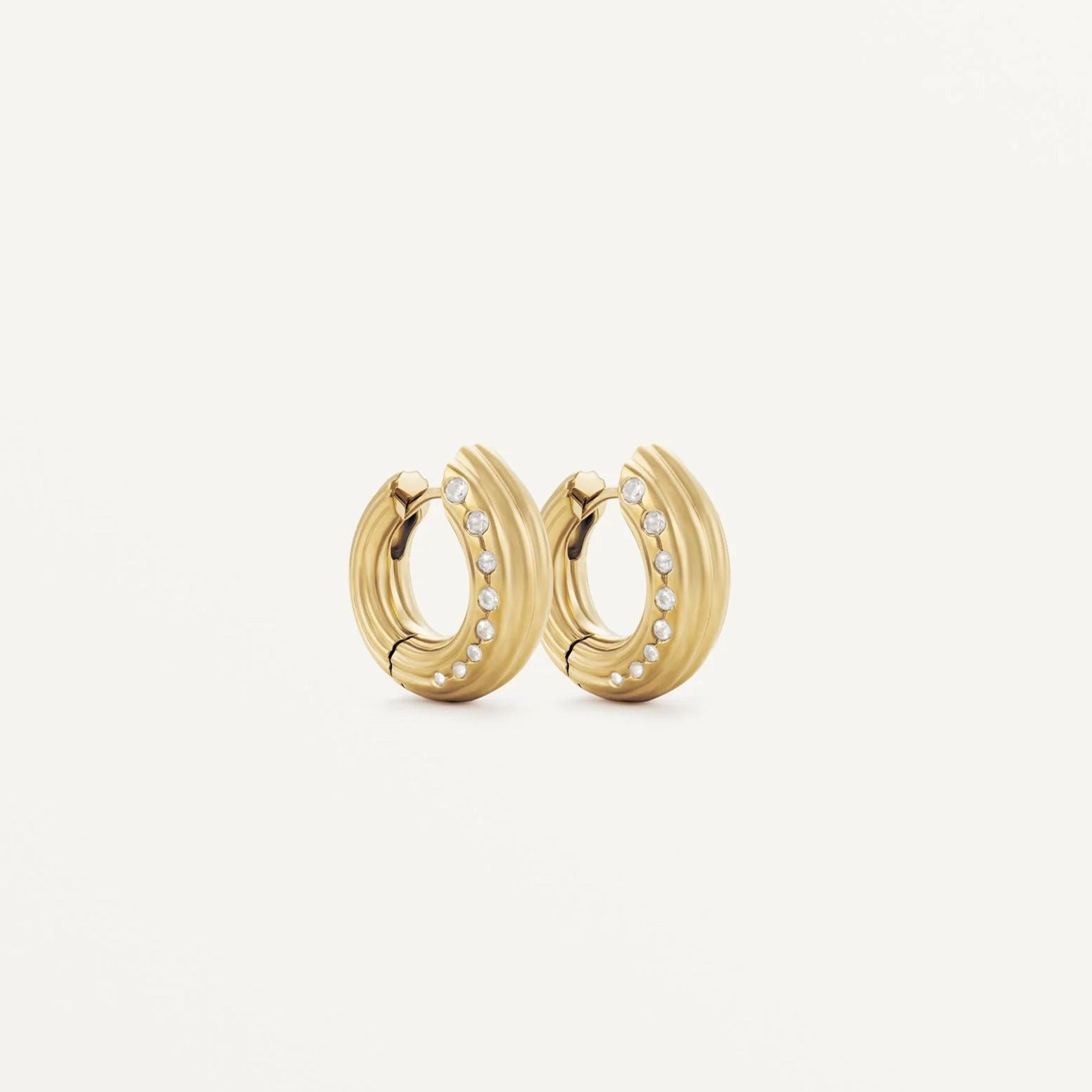 Small Non-Conformist Hoops – Pavé - Boutee