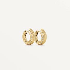 Small Non-Conformist Hoops – Pavé - Boutee
