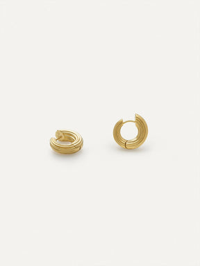 Small Non-Conformist Hoops – Gold Vermeil - Boutee