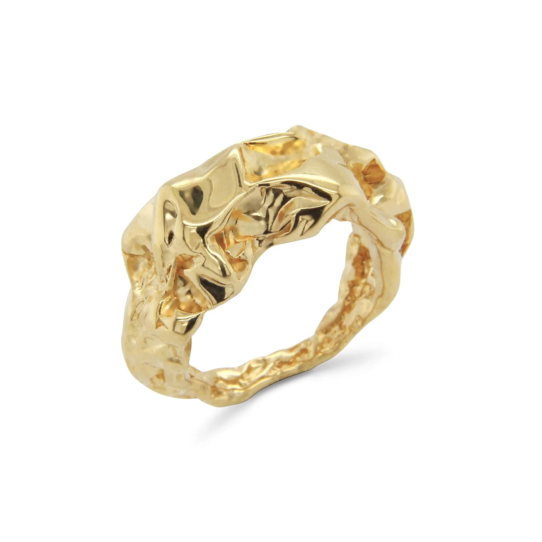Crush Sculptural ring in 18ct gold - Boutee