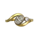 Ocean Wave 18ct Gold Diamond Ring - Boutee