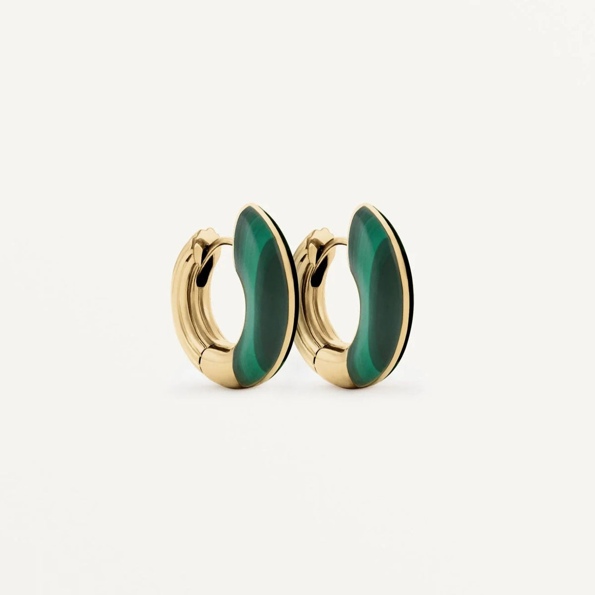 Locus Solus Hoops – Malachite & Gold Vermeil - Boutee