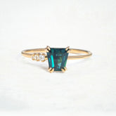 Silent Night, Teal Sapphire with Diamonds - Boutee
