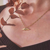 Facet Gold T-Bar Pendant Necklace - Boutee