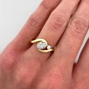 Ocean Wave 18ct Gold Diamond Ring - Boutee