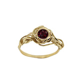 Recycled 9ct Yellow Gold & Garnet Sacred Root Ring - Boutee