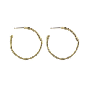 Bamboo Hoops in 9ct Gold - Boutee