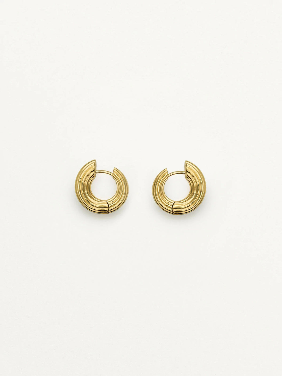 Small Non-Conformist Hoops – Gold Vermeil - Boutee