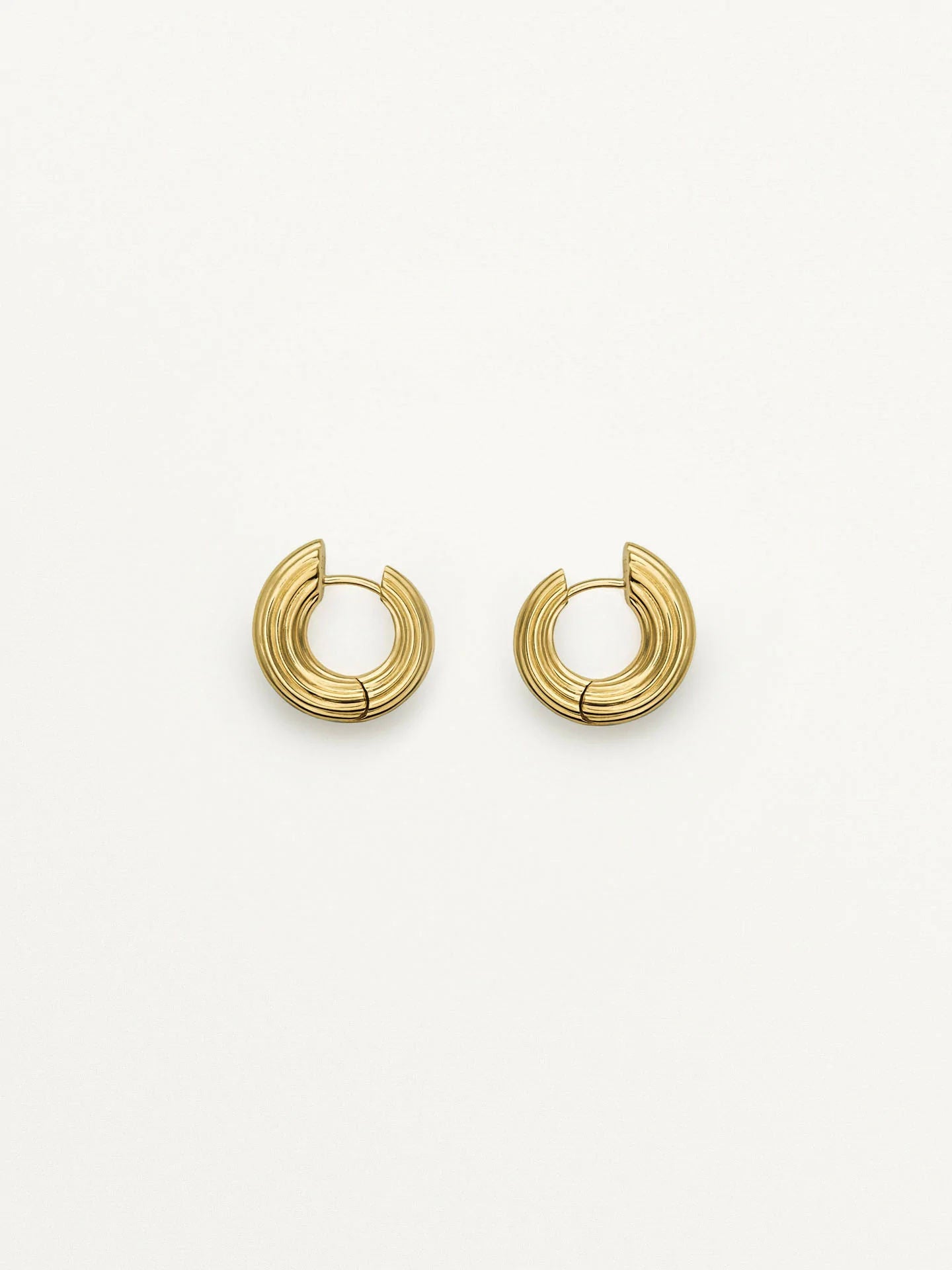 Small Non-Conformist Hoops – Gold Vermeil - Boutee