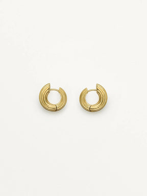 Small Non-Conformist Hoops – Gold Vermeil - Boutee