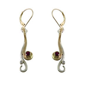 Sea Spray Ruby & Diamond Earrings - Boutee