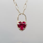 Hearts of Stars Ruby Molten Heart Necklace - Boutee
