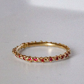 Diamond or Ruby 'Seeded' Eternity Ring - Boutee