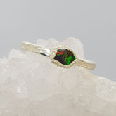 Raw Freeform Black Opal Ring - Boutee