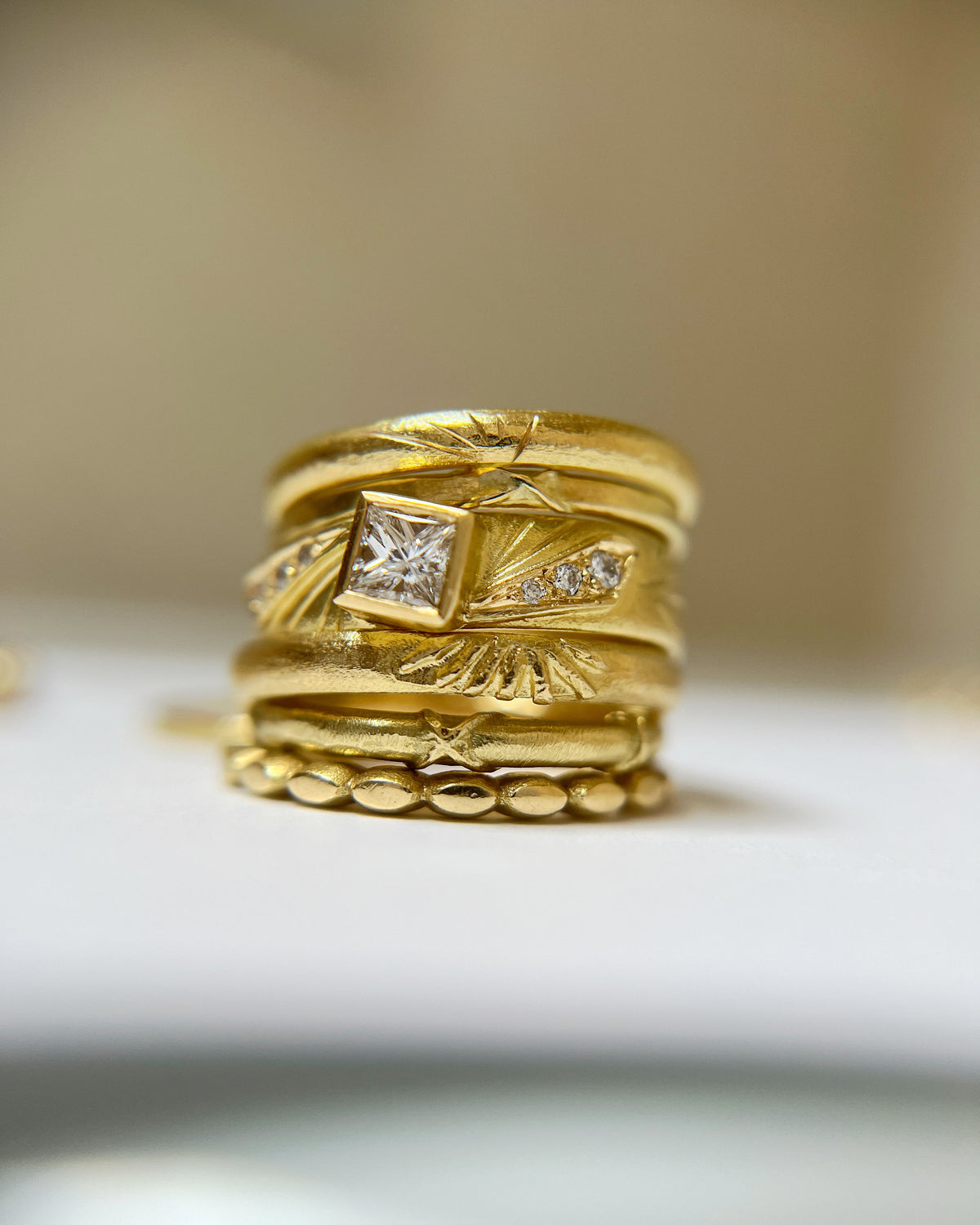 Luminare Square Diamond Ring - Boutee