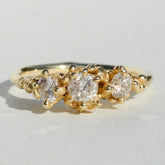 Diamond Three Stone Engagament Ring - Boutee